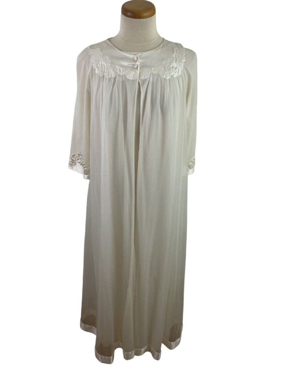 Vintage Gossard Artemis Women's S Nightgown & Robe Double Layer Chiffon Peignoir
